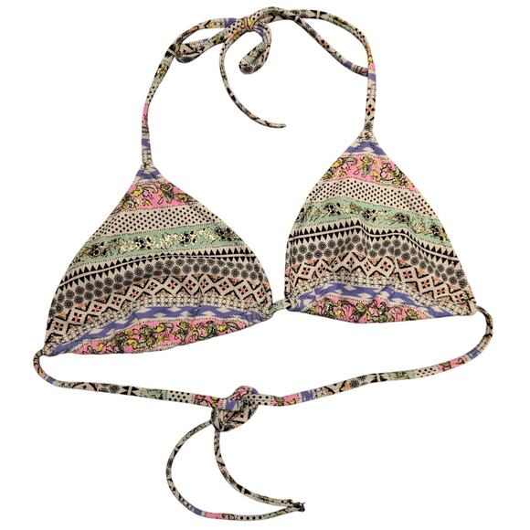 Victoria's‎ Secret Bikini Top Women's Large Boho Print String Y2K EUC - Picture 8 of 14